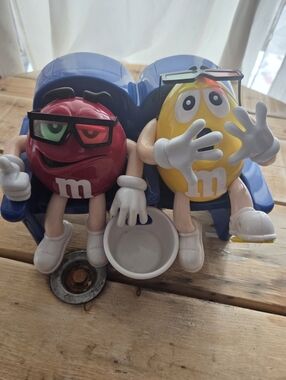 90s M&M's Candy Dispenser Limited Edition "At The Movie" 3D with Popcorn Bucket